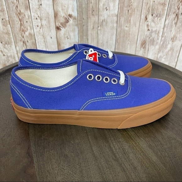 Vans Authentic Gum Sole Spectrum Blue Canvas Sneaker Size 8.5 Women - Picture 3 of 9